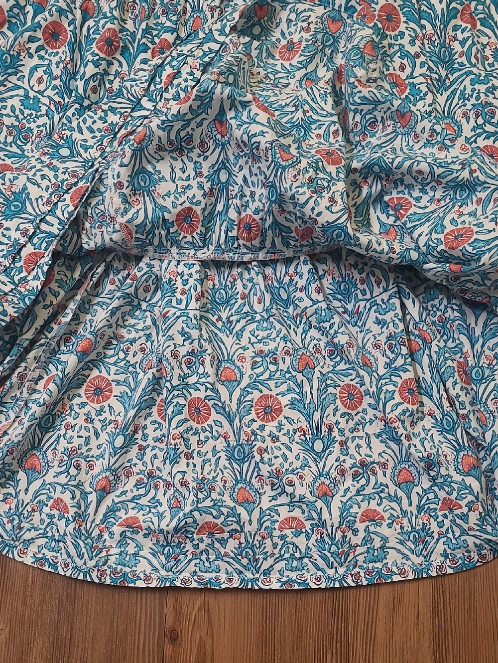 crown & ivy Teal and Coral Floral Maxi Dress - Picture 7 of 14